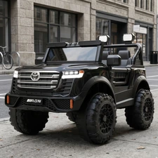 Детский электромобиль джип M 6353EBLRS-2 черный с двумя моторами